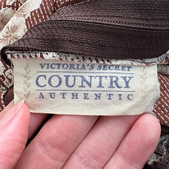 Vintage VS Country Authentic Floral Fit & Flare Button Up Cottagecore Midi Dress - Picture 4 of 5